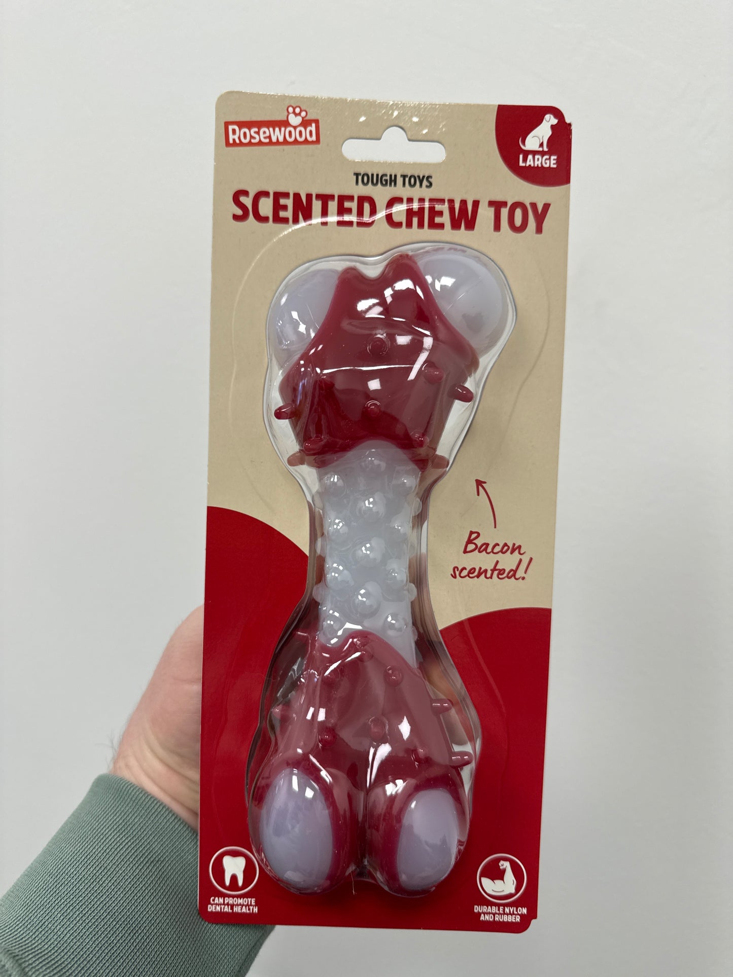 Tough Toys Scented Chew Toy Large Bacon