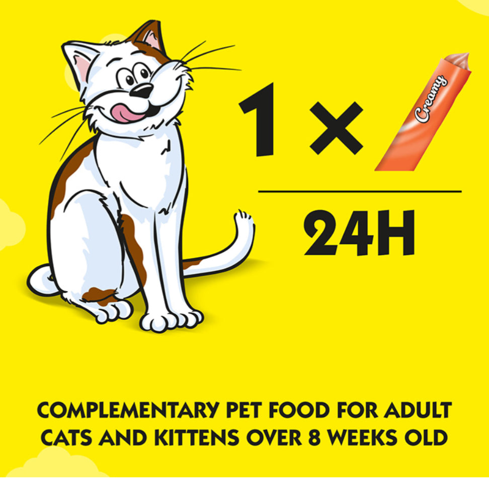 Dreamies Creamy Adult Cat & Kitten Treats with Chicken 4x10g