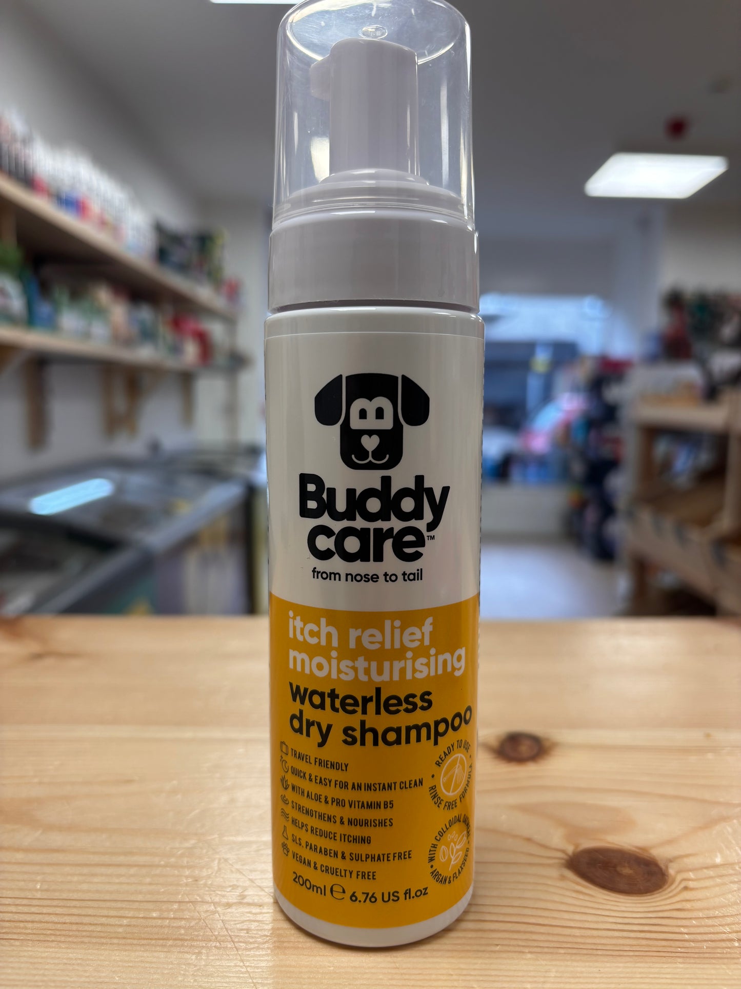 Buddycare Waterless Dog Shampoo - Itch Relief Milk & Honey - 200ml