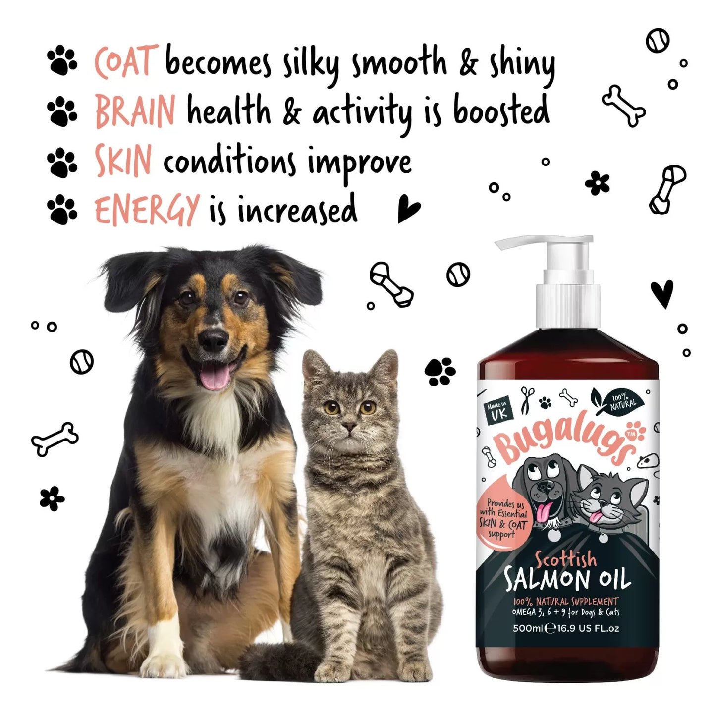 Bugalugs Salmon Oil 500ml