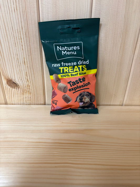 Natures Menu freeze dried beef treats