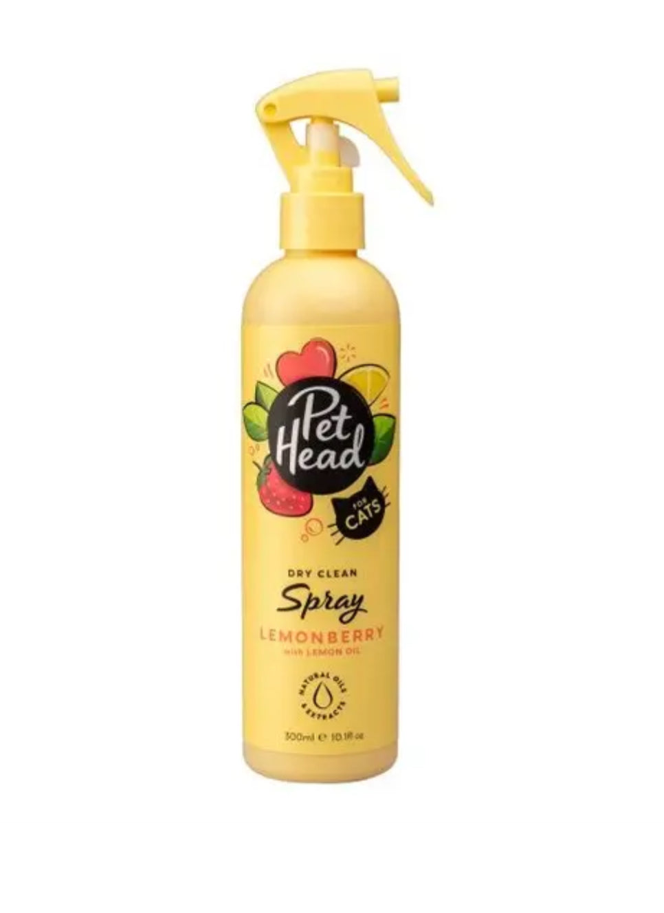 Pet Head Felin' Good Dry Clean No-Rinse Spray for Cats with Lemonberry and Lemon Oil 300ml Bottle