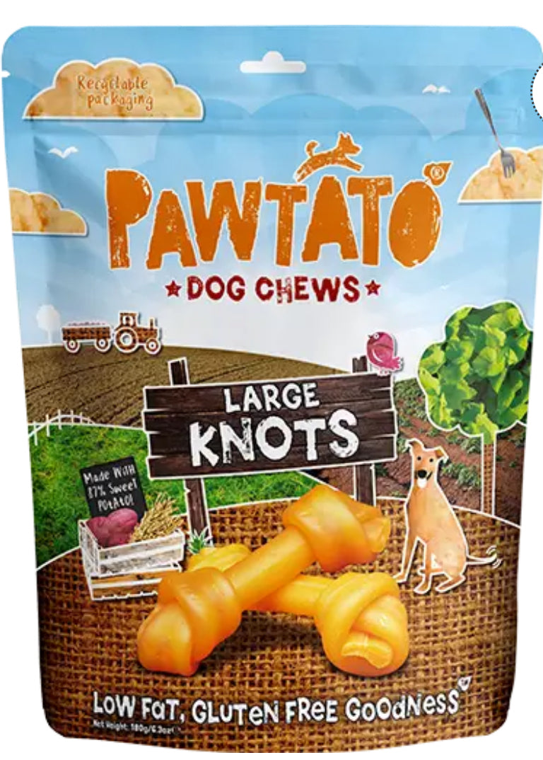Pawtato Large Knots 180g