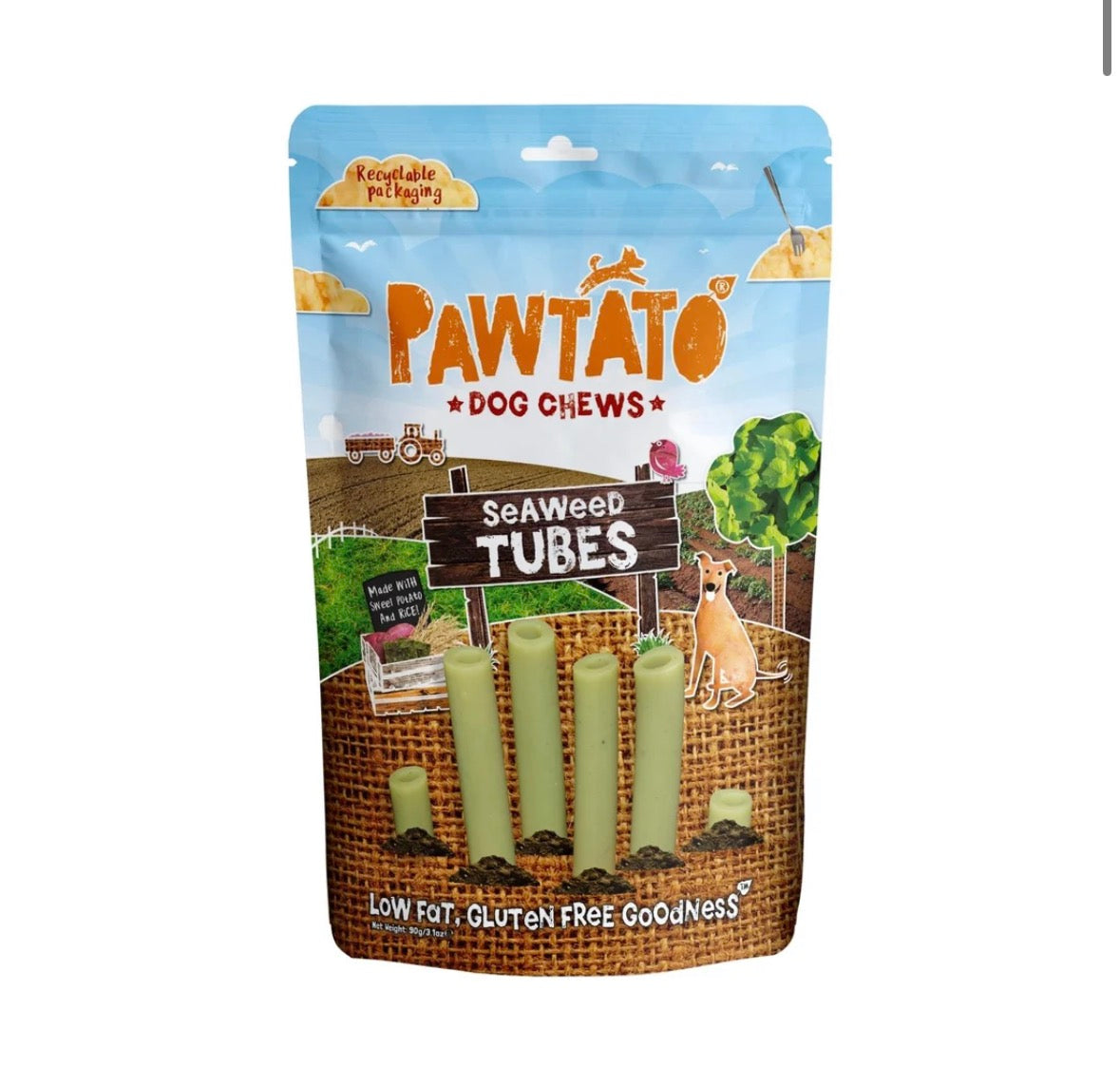 Pawtato Tubes with Seaweed 90g