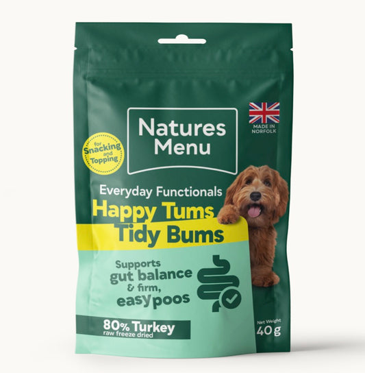 Natures Menu Everyday Functional Happy Tums Tidy Bums Turkey 40g