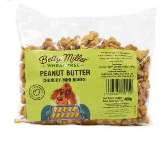 Betty Miller Peanut Butter Mini Bones 400g